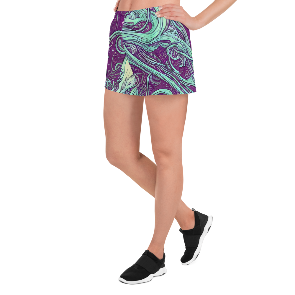 Women’s Athletic Shorts - Temple Swirls