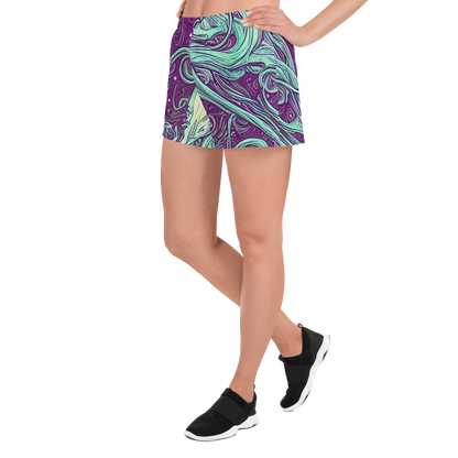 Women’s Athletic Shorts - Temple Swirls
