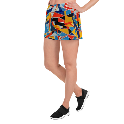 Women’s Athletic Shorts - Abstract Mingle
