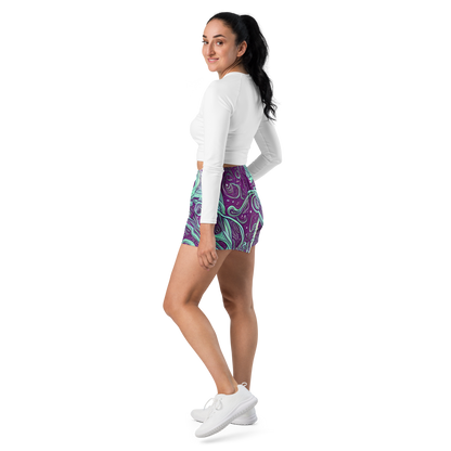 Women’s Athletic Shorts - Temple Swirls