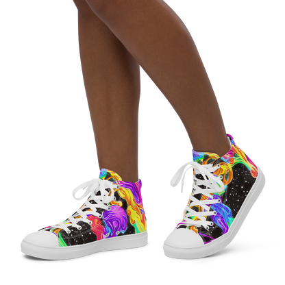 Women's High Top Canvas Shoes - Yuan Whirls
