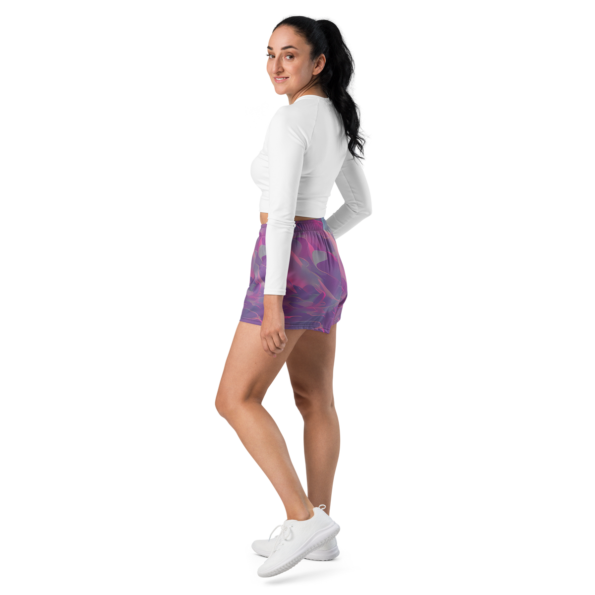 Women’s Athletic Shorts - Dreamscape Swirl