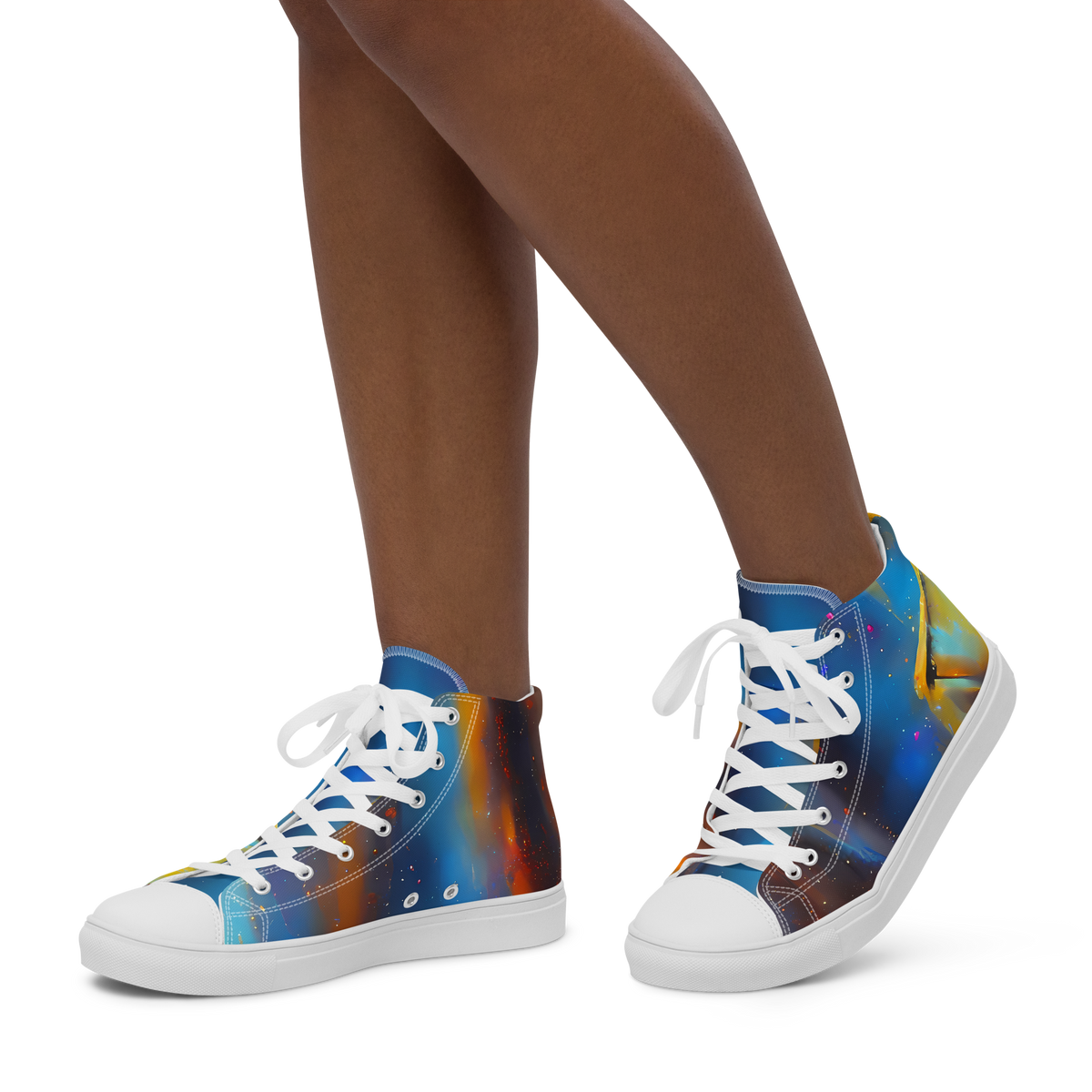 Women's High Top Canvas Shoes - Pliique Spectrum