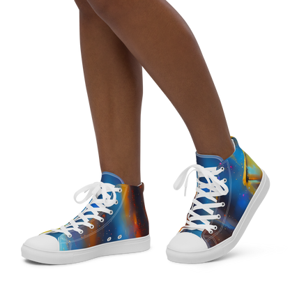 Women's High Top Canvas Shoes - Pliique Spectrum