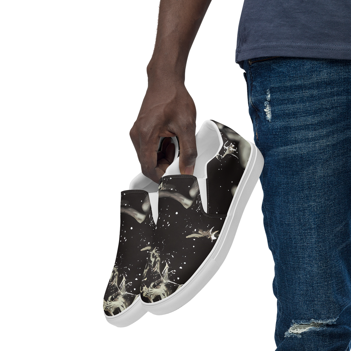 Men's Slip-On Canvas Shoes - Newton's Silhouette
