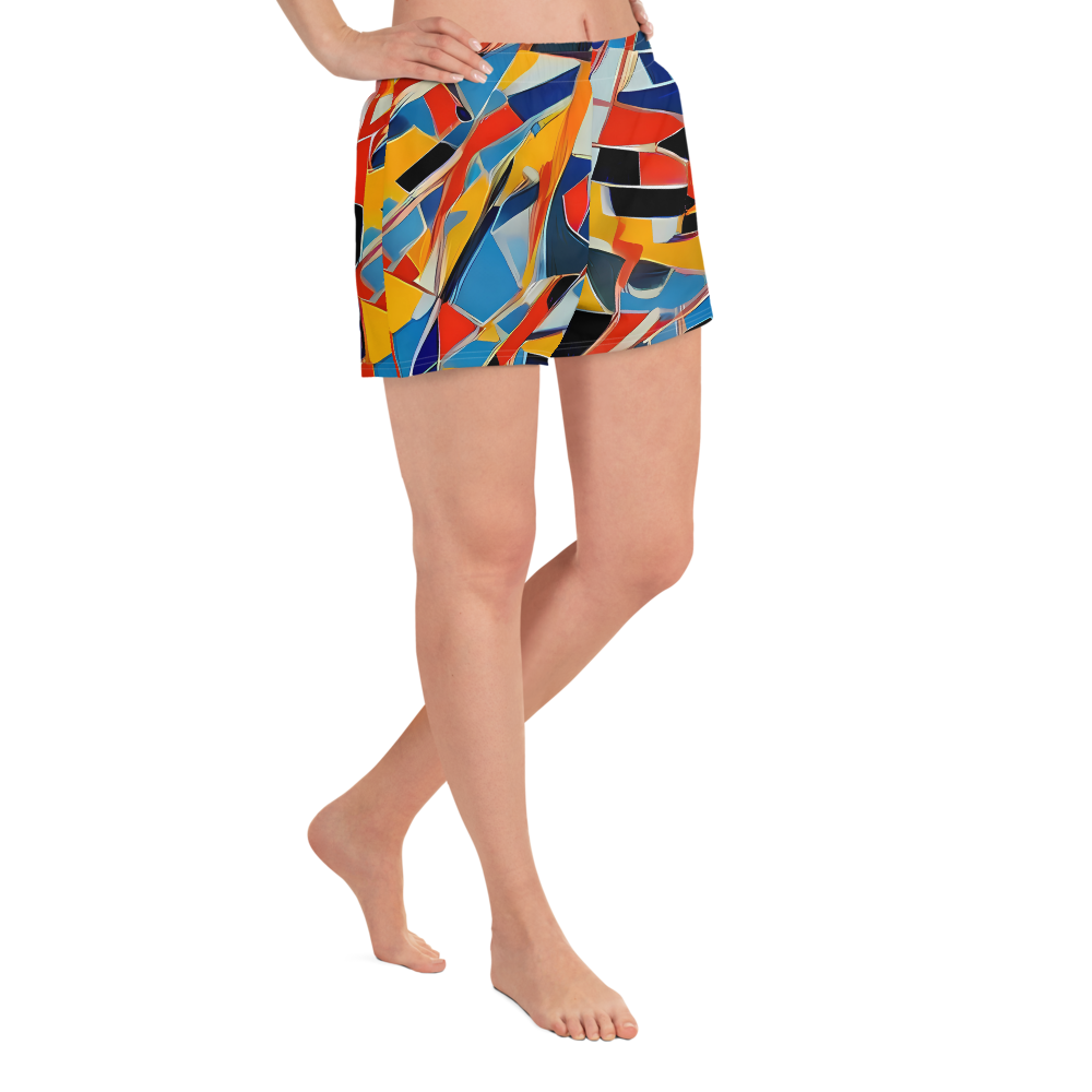 Women’s Athletic Shorts - Abstract Mingle