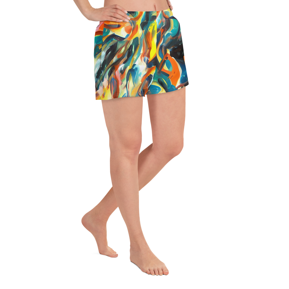 Women’s Athletic Shorts - Chromatic Vortex