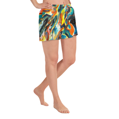 Women’s Athletic Shorts - Chromatic Vortex
