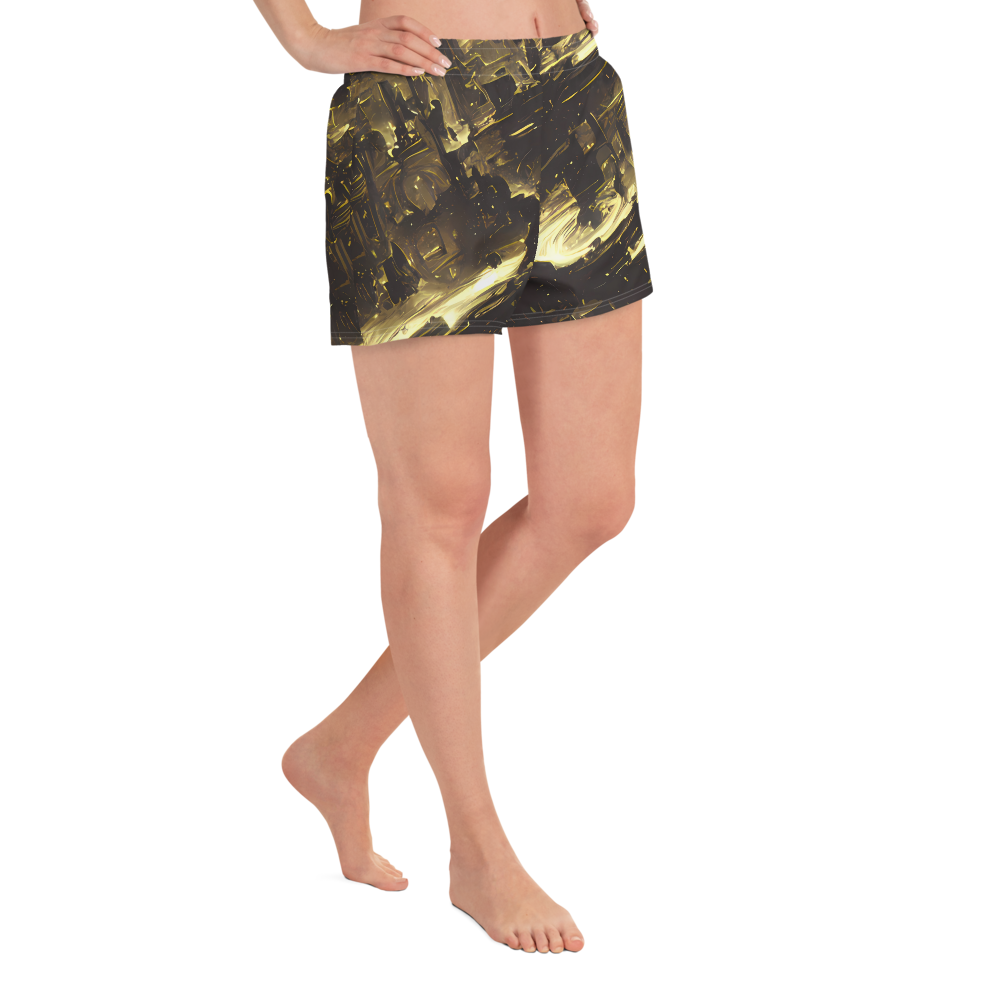 Women’s Athletic Shorts - Oceanic Echo