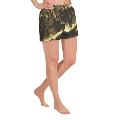 Women’s Athletic Shorts - Oceanic Echo