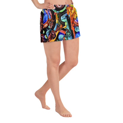 Women’s Athletic Shorts - Cascade Muralista