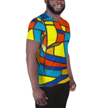 Men's Athletic T-Shirt - Mondrian Mesh