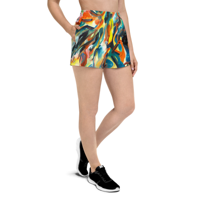 Women’s Athletic Shorts - Chromatic Vortex