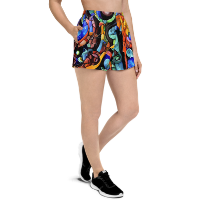 Women’s Athletic Shorts - Cascade Muralista
