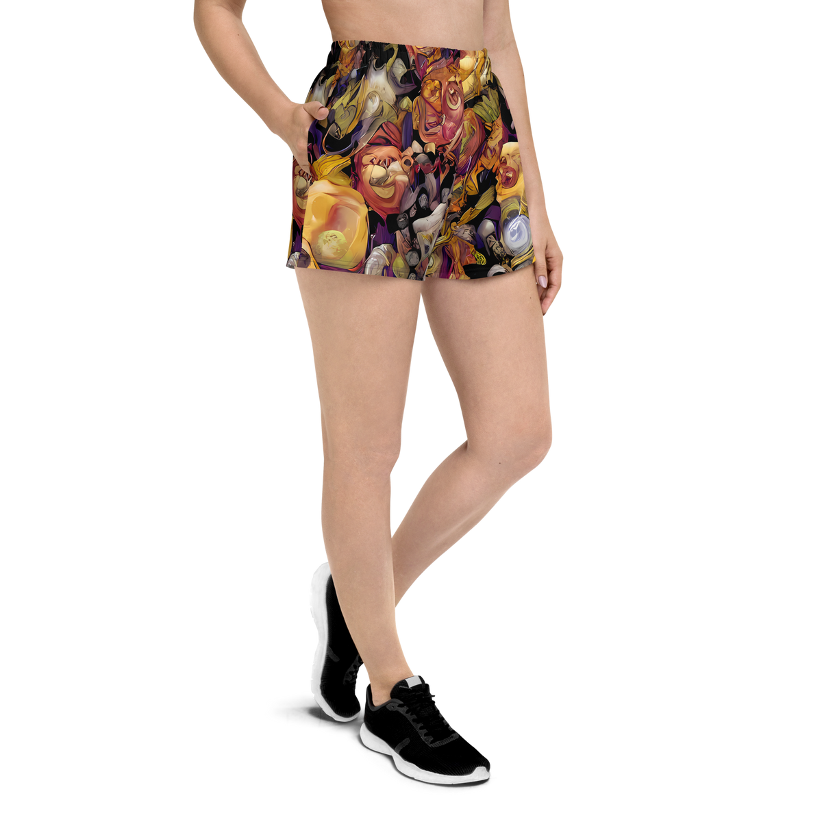 Women’s Athletic Shorts - Arcimboldo Abundance
