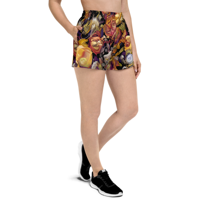 Women’s Athletic Shorts - Arcimboldo Abundance
