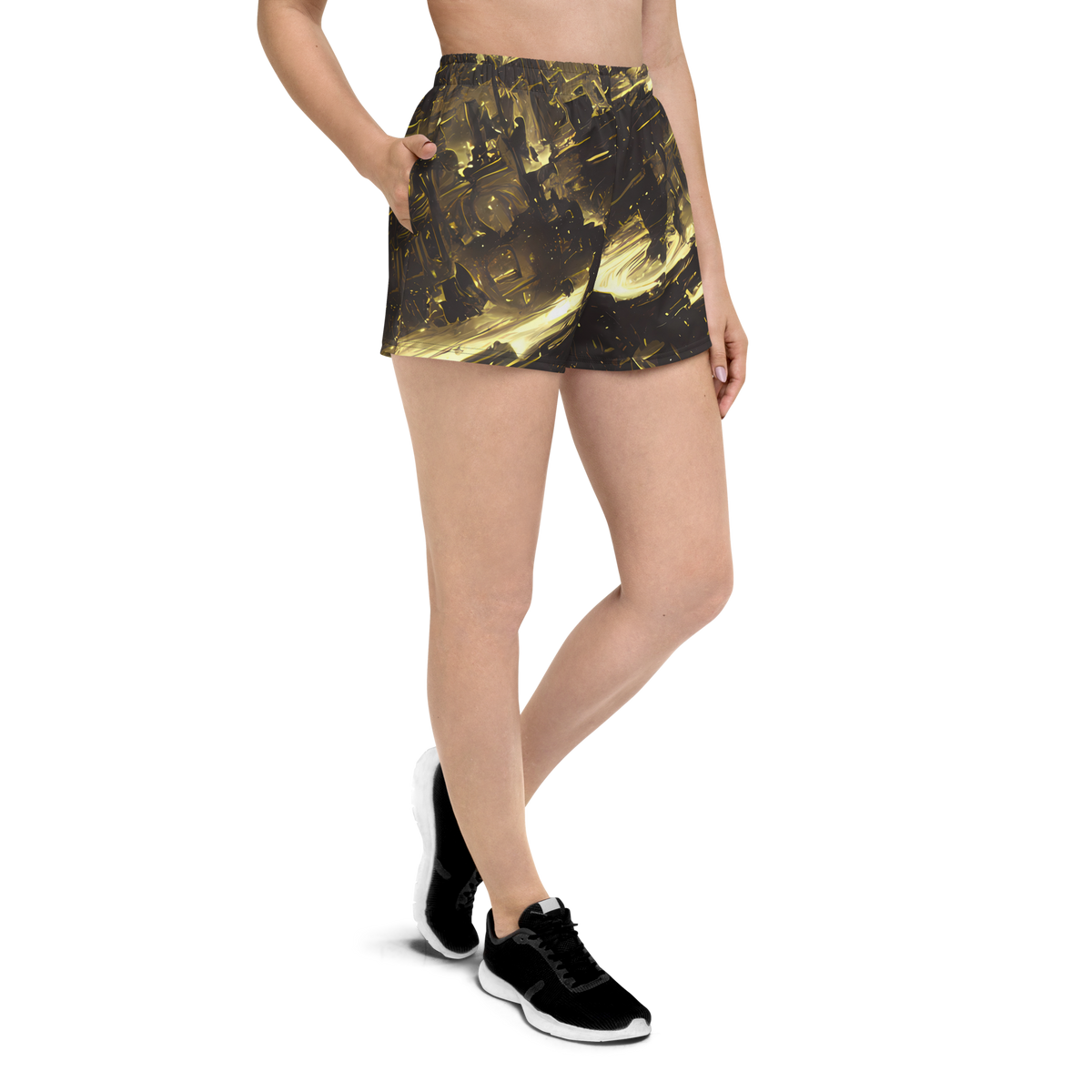 Women’s Athletic Shorts - Oceanic Echo