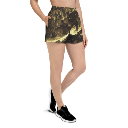 Women’s Athletic Shorts - Oceanic Echo
