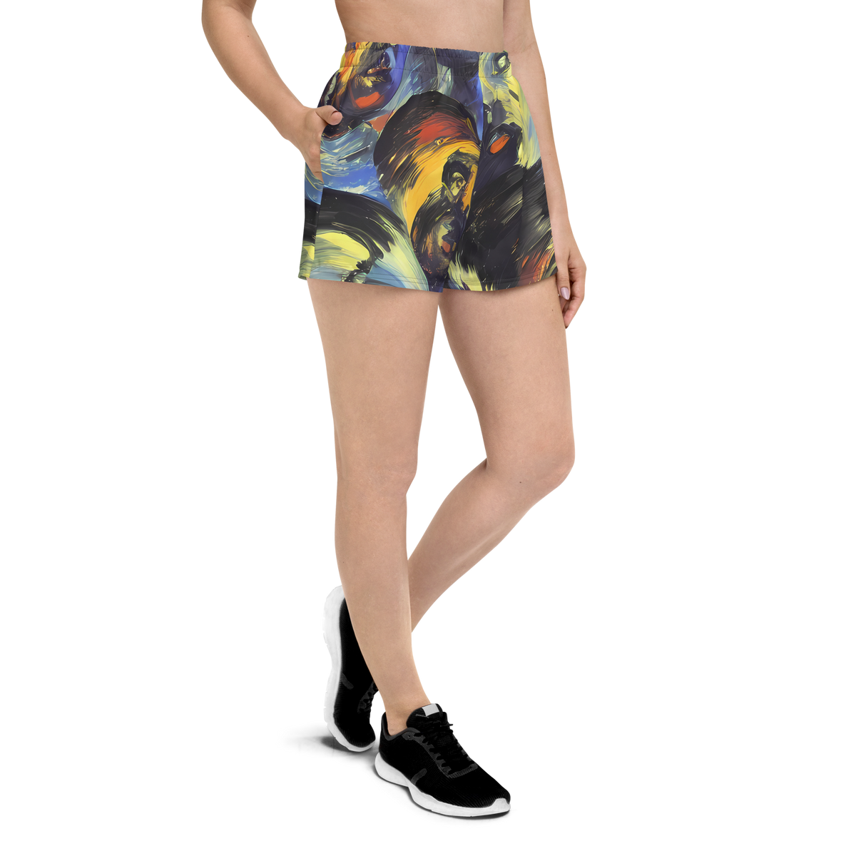 Women’s Athletic Shorts - Cosmic Visages