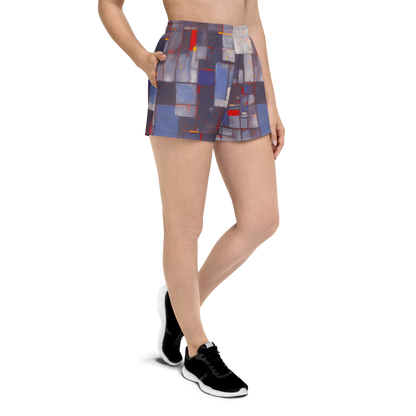 Women’s Athletic Shorts - Cubist Rhythm