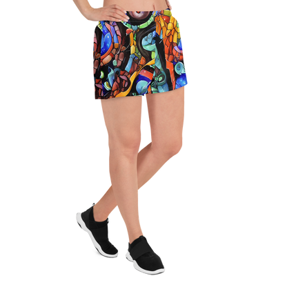 Women’s Athletic Shorts - Cascade Muralista