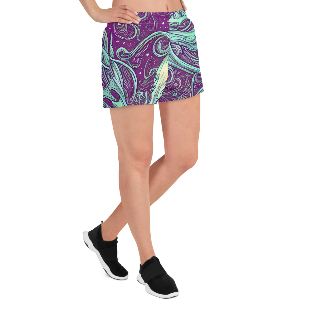 Women’s Athletic Shorts - Temple Swirls