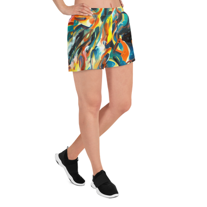 Women’s Athletic Shorts - Chromatic Vortex