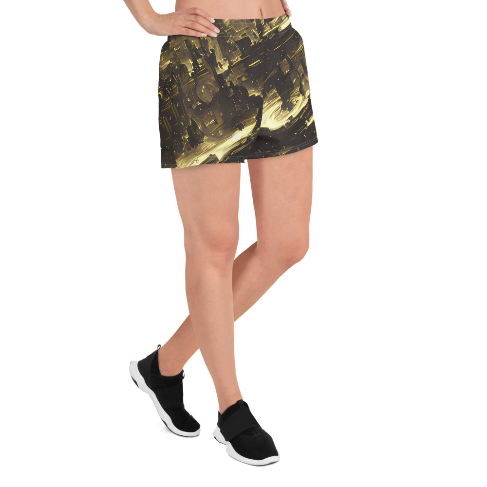 Women’s Athletic Shorts - Oceanic Echo