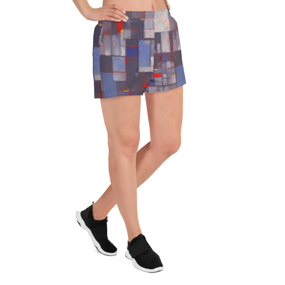 Women’s Athletic Shorts - Cubist Rhythm