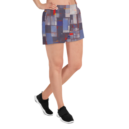 Women’s Athletic Shorts - Cubist Rhythm