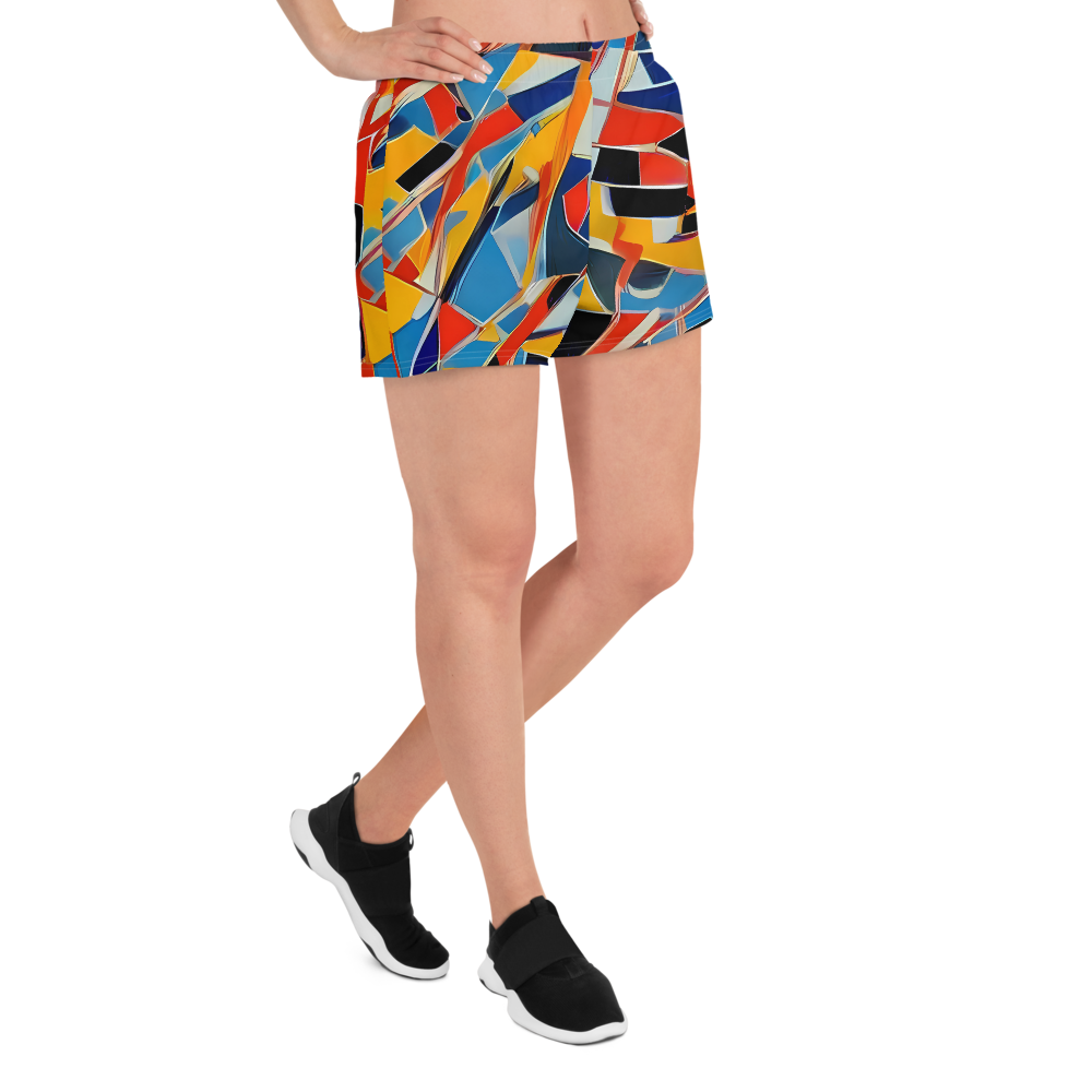 Women’s Athletic Shorts - Abstract Mingle