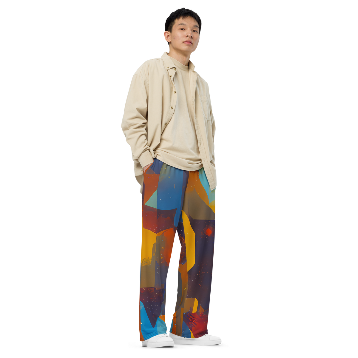 Wide-Leg Pants - Cubist Dusk
