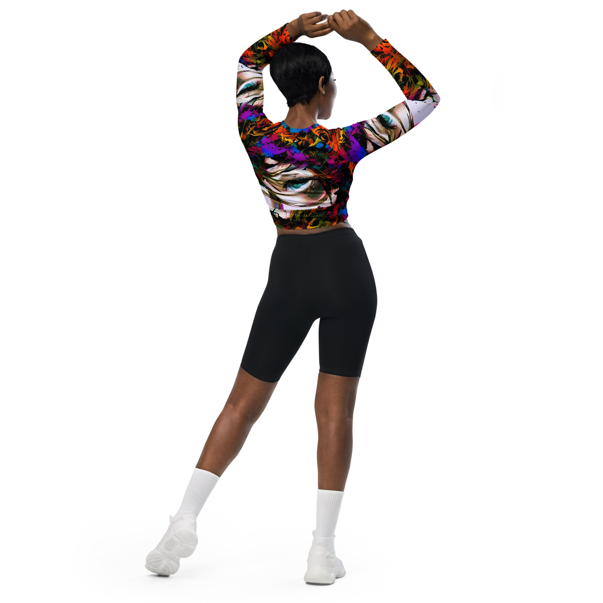 Long Sleeve Crop Top - Sultry Smoke