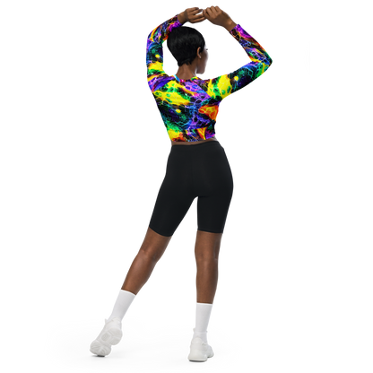 Long Sleeve Crop Top - Vivid Veil