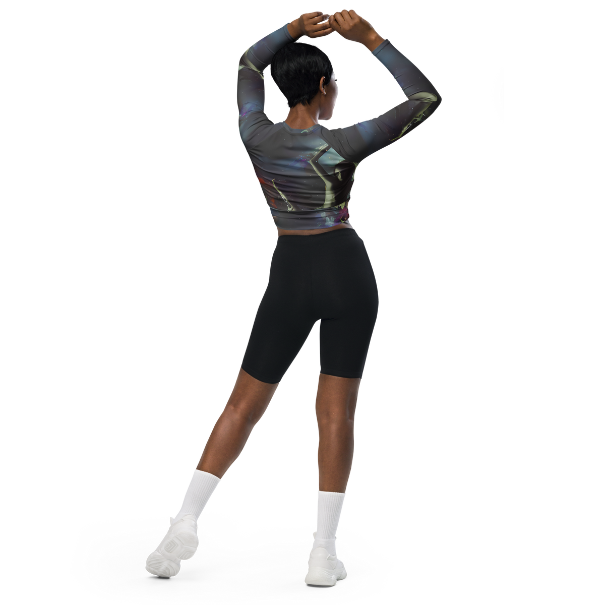 Long Sleeve Crop Top - Cosmic Dancer