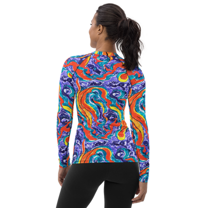 Women's Rash Guard - Galactic Waves