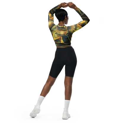 Long Sleeve Crop Top - Whispering Galaxies