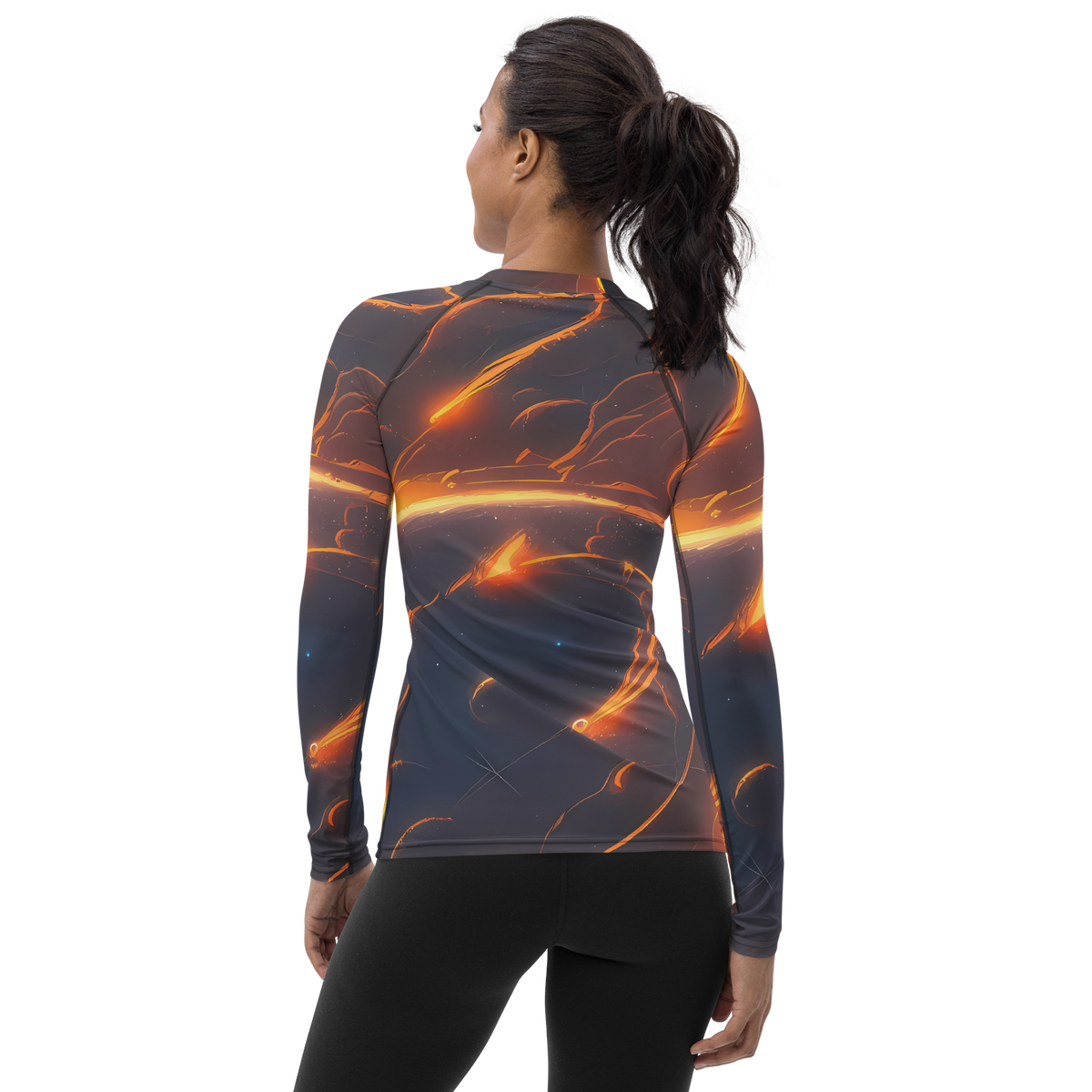 Women's Rash Guard - Inferno Spirals