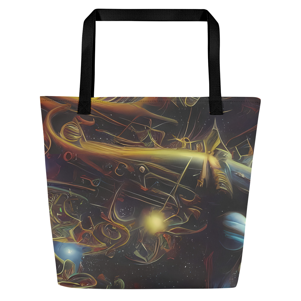 Large Tote Bag w/ Pocket - Galactic Swirl