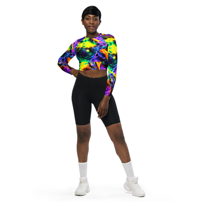 Long Sleeve Crop Top - Vivid Veil