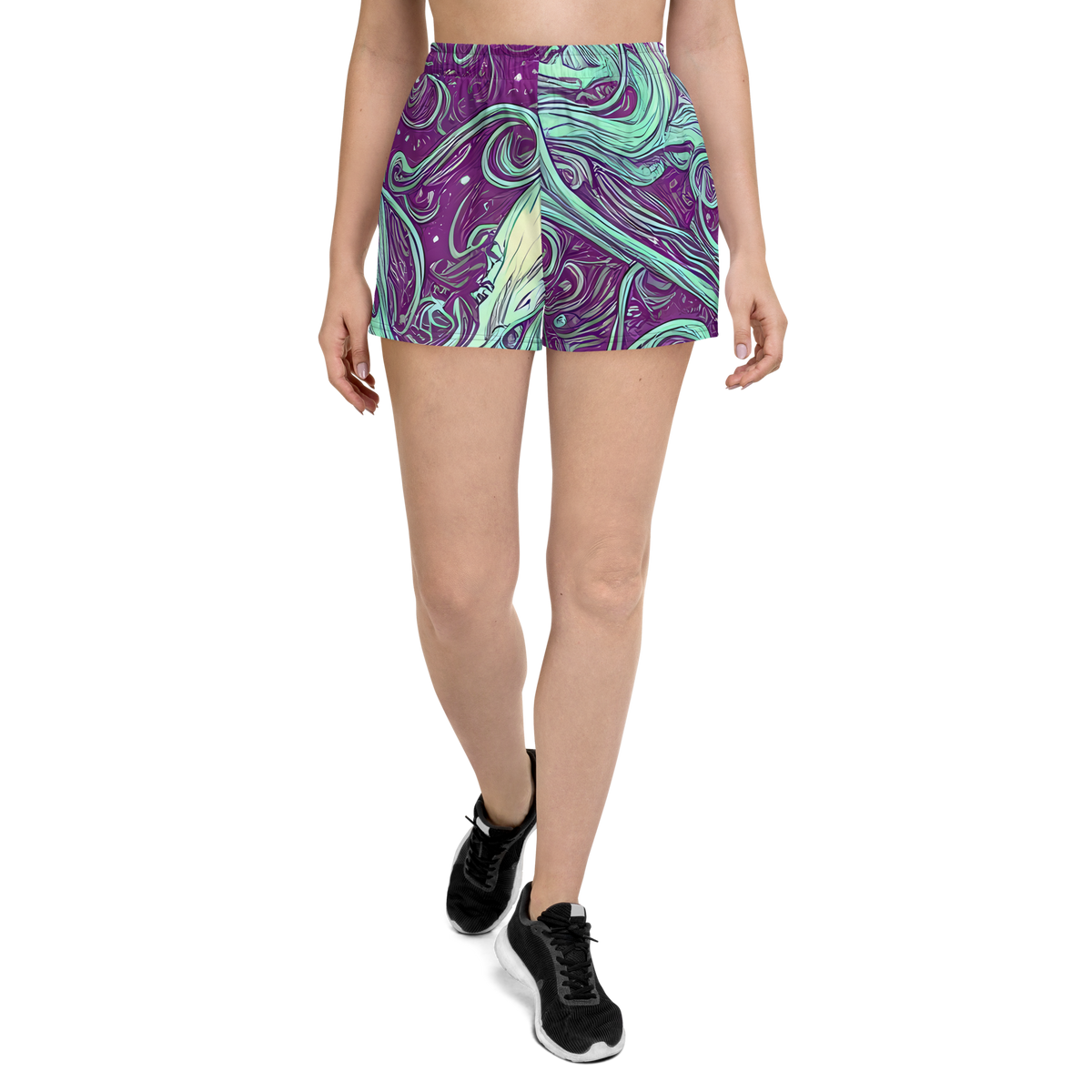 Women’s Athletic Shorts - Temple Swirls