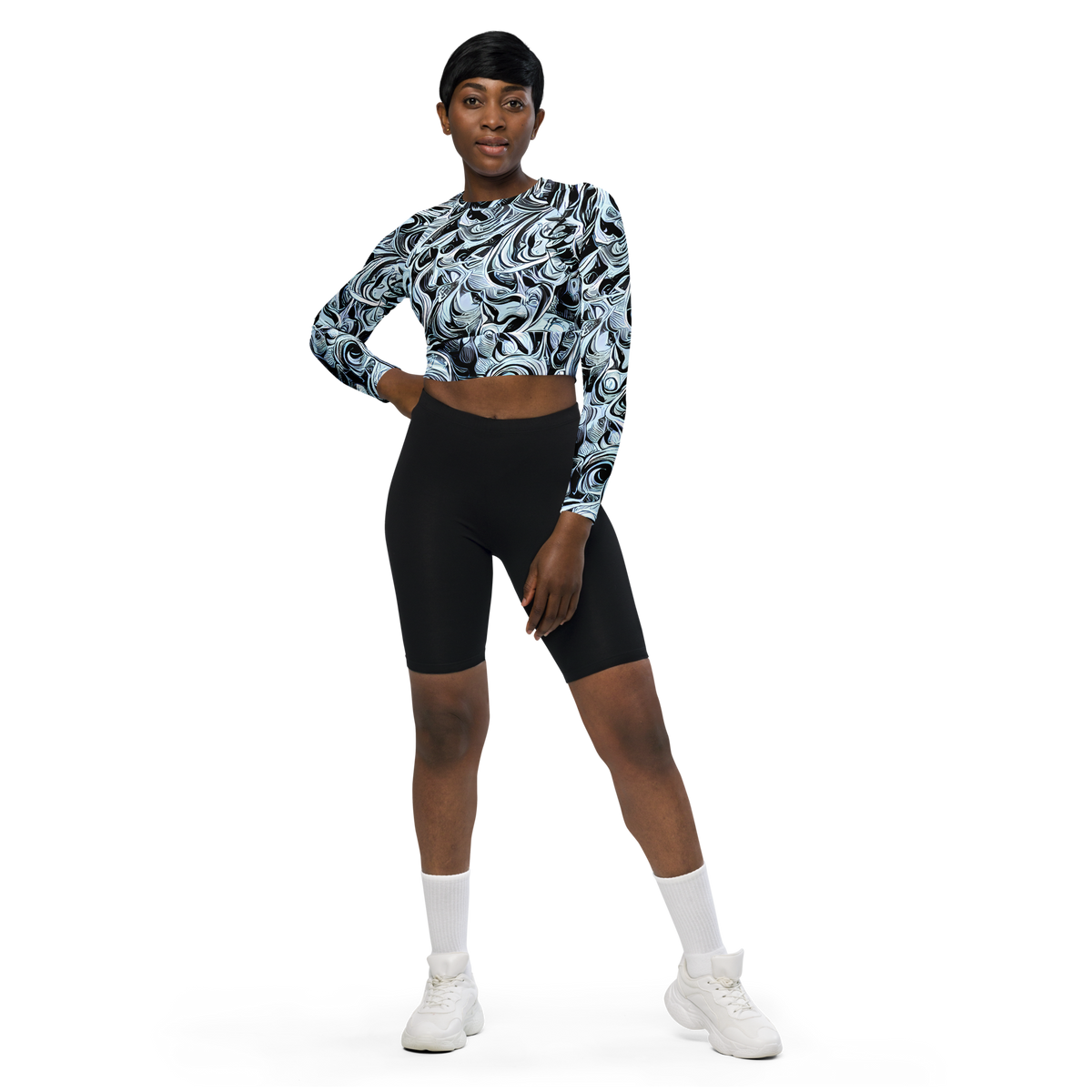 Long Sleeve Crop Top - Horkey's Nebula