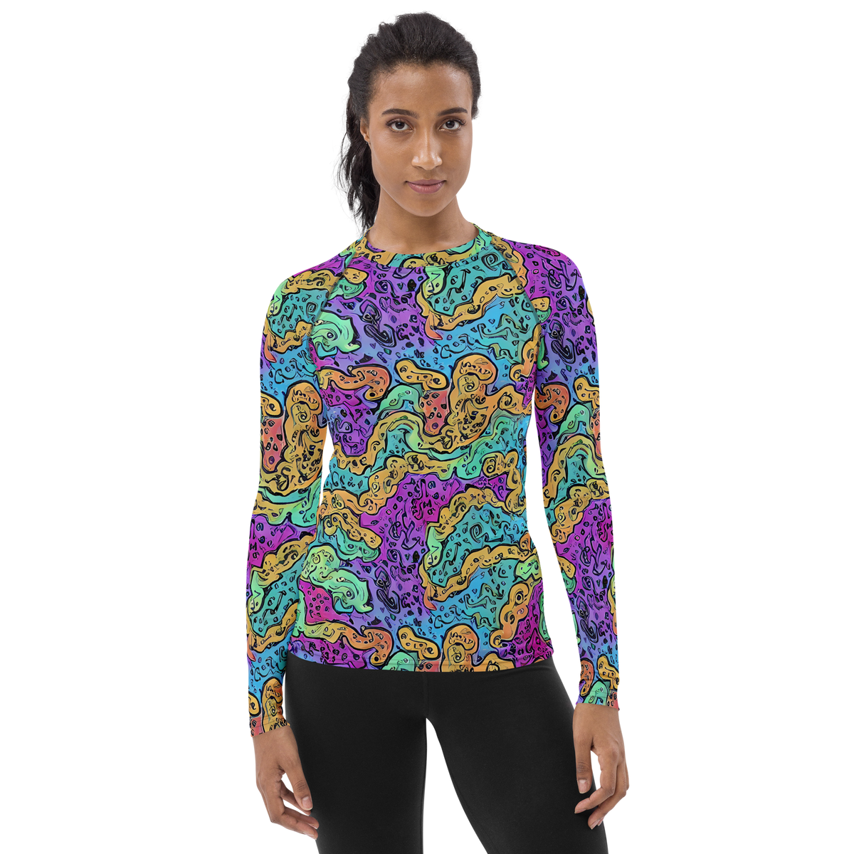 Women's Rash Guard - Intergalactic Graffiti