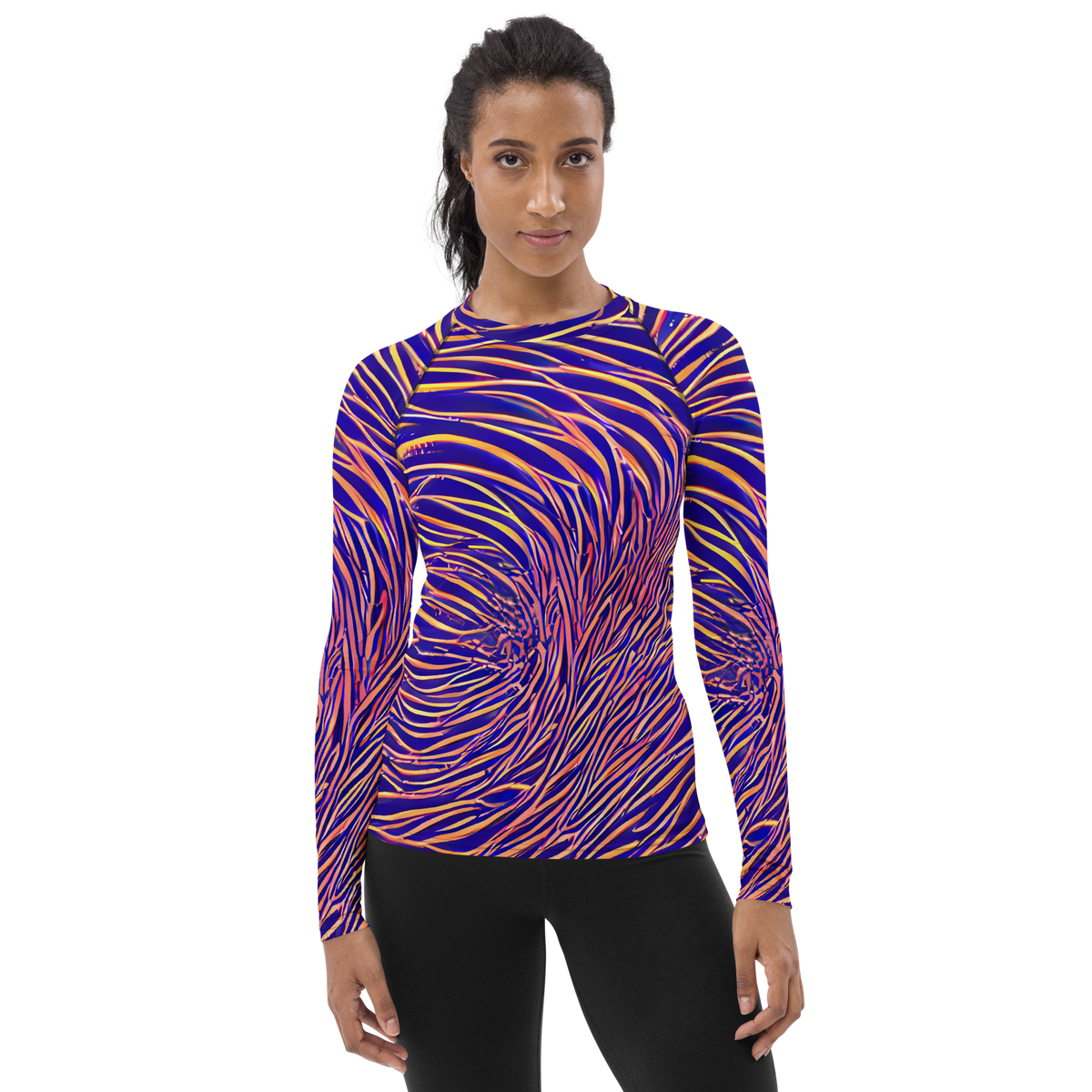 Women's Rash Guard - Vortex Strands