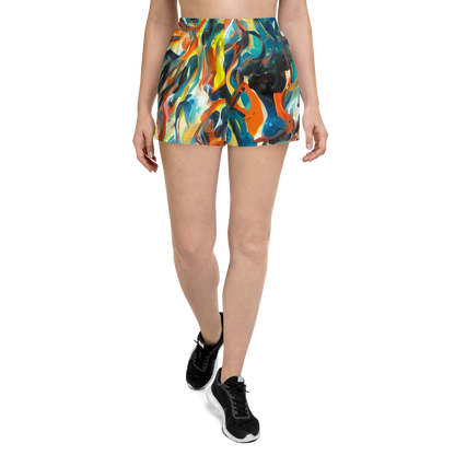 Women’s Athletic Shorts - Chromatic Vortex