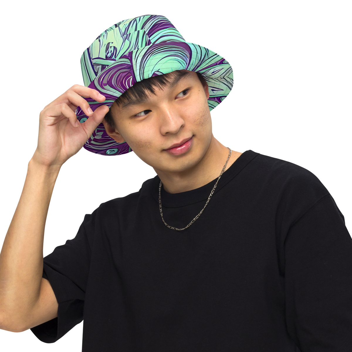 Reversible Bucket Hat - Temple Swirls