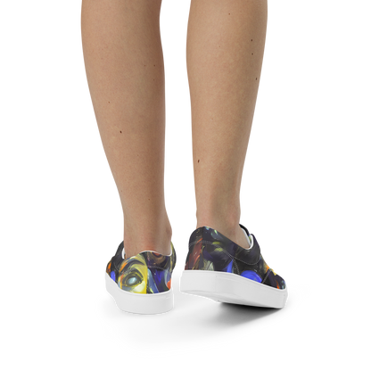 Women's Lace-Up Canvas Shoes - Corinthian Gaze