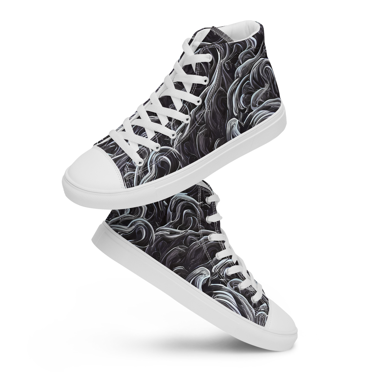 Women's High Top Canvas Shoes - Savrasov Swirls