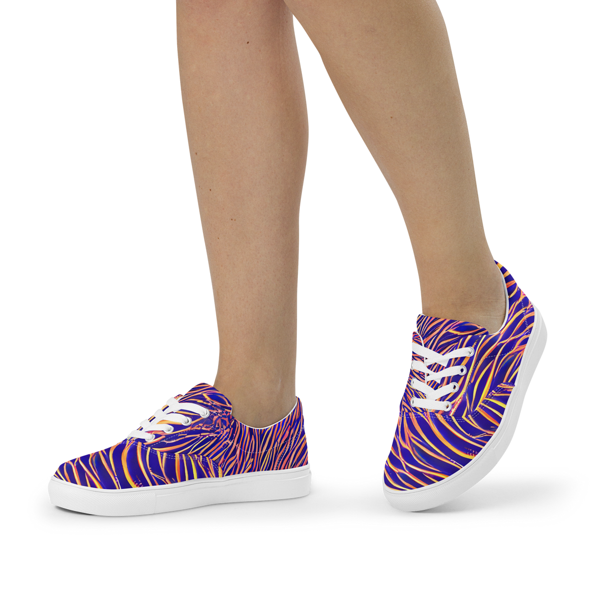 Women's Lace-Up Canvas Shoes - Vortex Strands