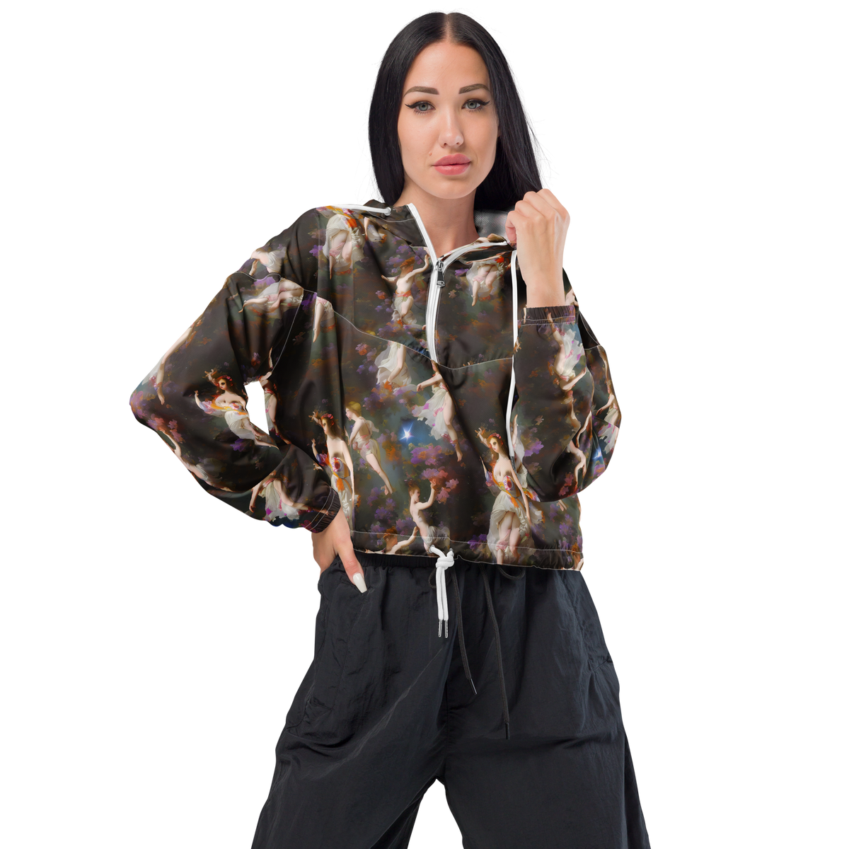 Women's Cropped Windbreaker - Winterhalter Whimsy
